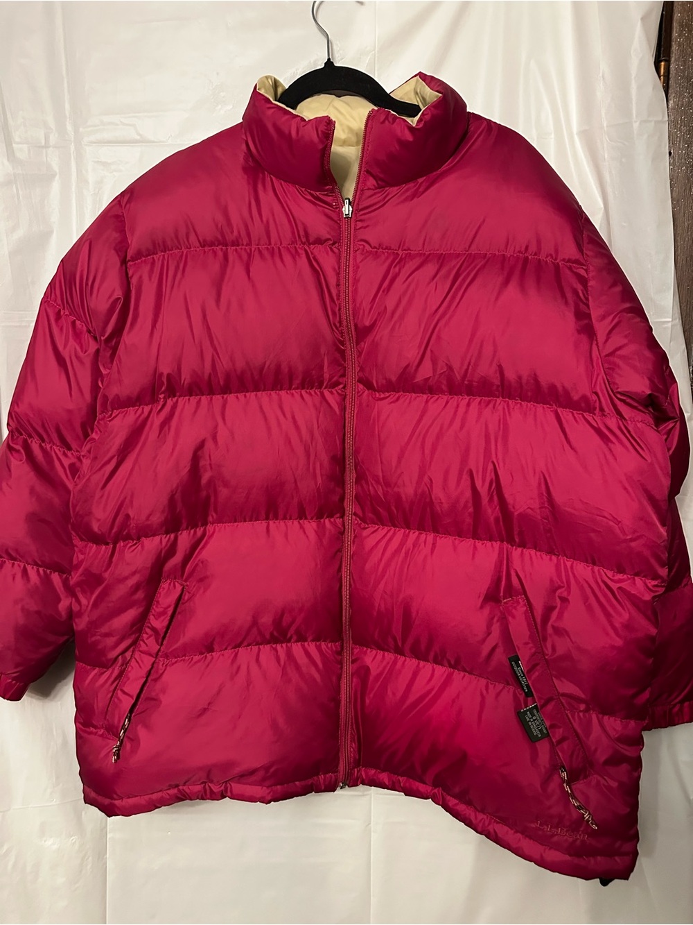 L.L. Bean reversible goose down puffer jacket women’s size 1X